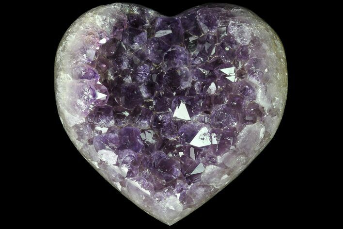Purple Amethyst Crystal Heart - Uruguay #76793